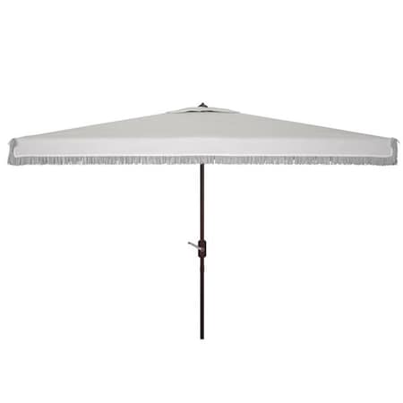 Safavieh 6.5 x 10 in. Milan Rectangle Umbrella, White PAT8308C